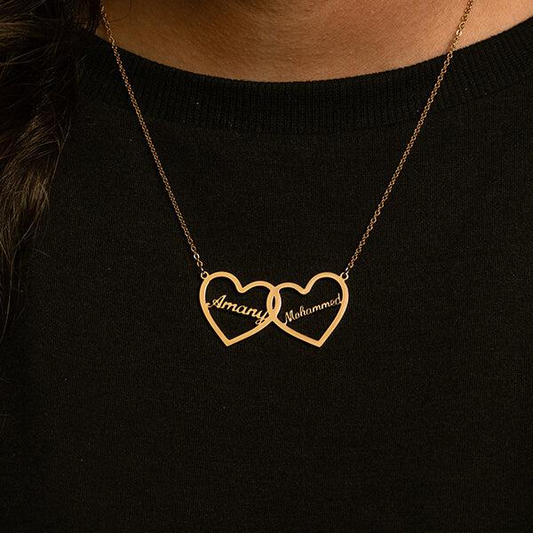 ZUDO-Double-Heart-Name-Necklace-Arabic-Gold