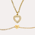 You Complete Me | 2 Piece | Crystal Heart Necklace | Bundle - Image 1