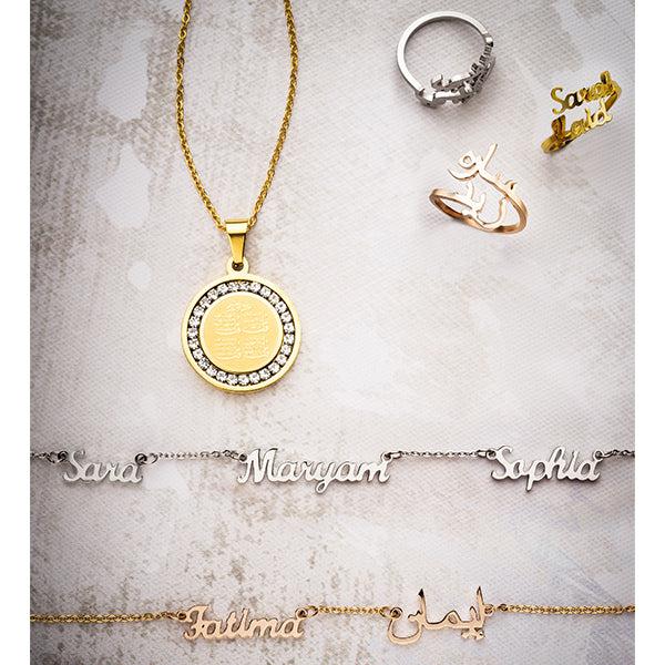 ZUDO custom triple name necklace