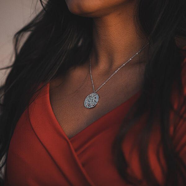 ZUDO-verily-with-every-hardship-calligraphy-Necklace