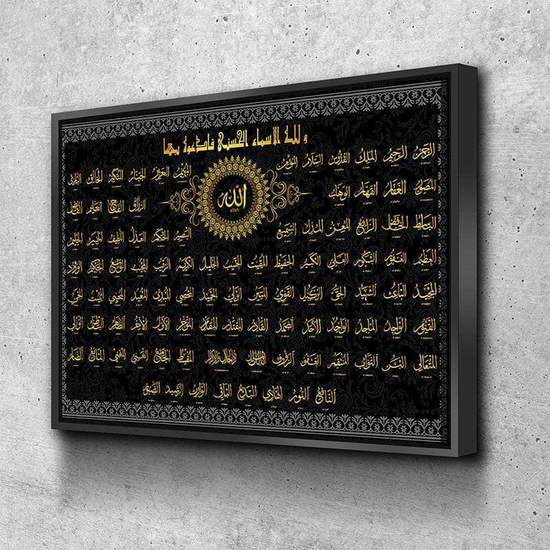 ZUDO CANVAS: 99 NAMES OF ALLAH CANVAS WITH FRAME