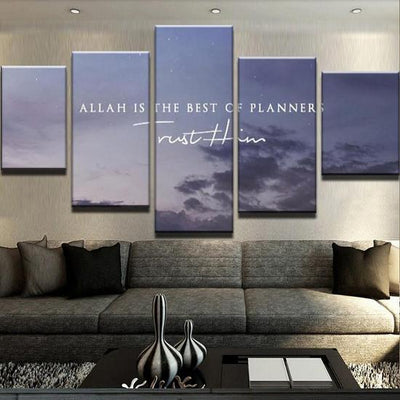 ZUDO CANVAS: ALLAH IS THE BEST OF PLANNERS 5 PIECES