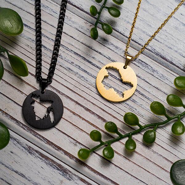 ZUDO - Represent Your Roots - Map Necklace