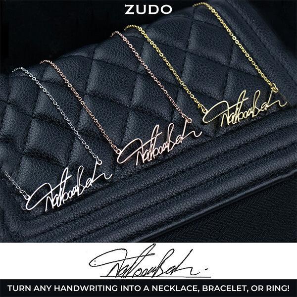 ZUDO custom handwriting jewelry
