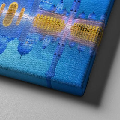 ZUDO CANVAS: GRAND MOSQUE BLUE REFLECTION UP CLOSE