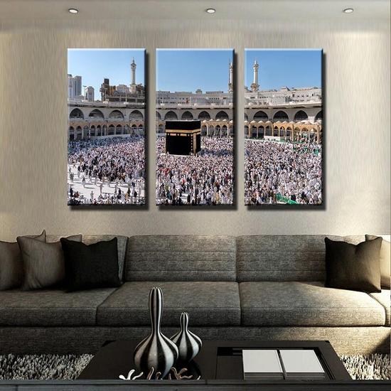 ZUDO CANVAS: TAWAF AT KAABA CANVAS 3 PC