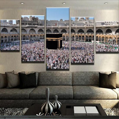 ZUDO CANVAS: TAWAF AT KAABA CANVAS 5 PC