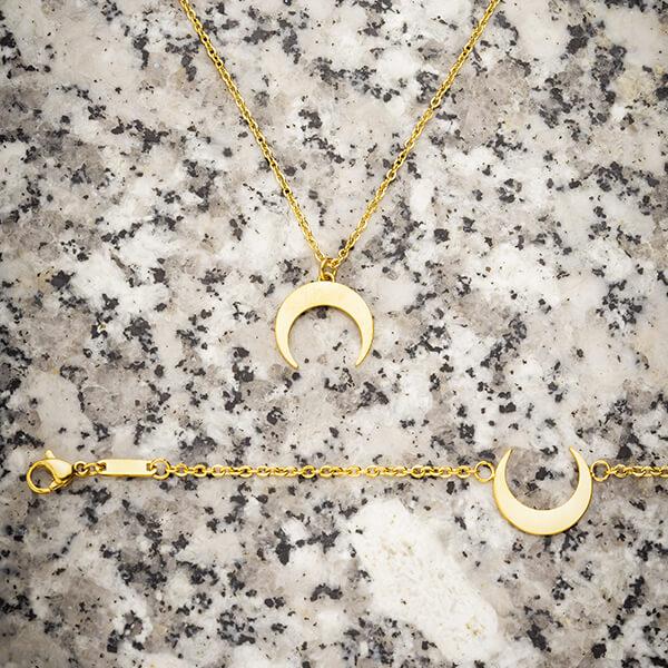 ZUDO_Bundle_moon bracelet and necklace