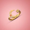 Star & Moon Ring | Birthstone - Image 9
