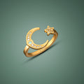 Star & Moon Ring | Birthstone - Image 11